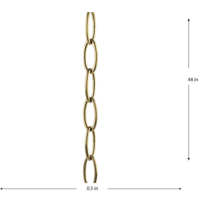 Progress Lighting 4 Foot Of 9 Gauge Chain Vintage Brass (P8758-163)