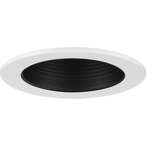 Progress Lighting 4 Inch Black Recessed Step Baffle Trim For 4 Inch Housing P804N Series (P804000-031)