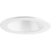 Progress Lighting 4 Inch Satin White LED Recessed Open Shower Trim For 4 Inch Housing P804N Series (P804002-028)