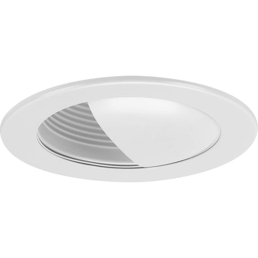 Progress Lighting 4 Inch Satin White Recessed Wall Washer Trim For 4 Inch Housing P804N Series (P804004-028)