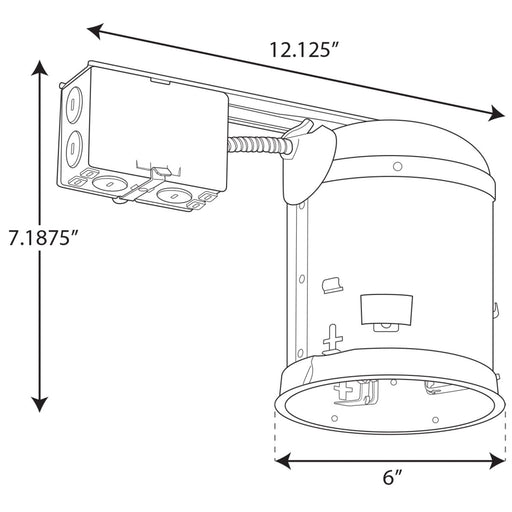 Progress Lighting 5 Inch IC Remodel Housing With E26 Socket (P1851-ICAT)