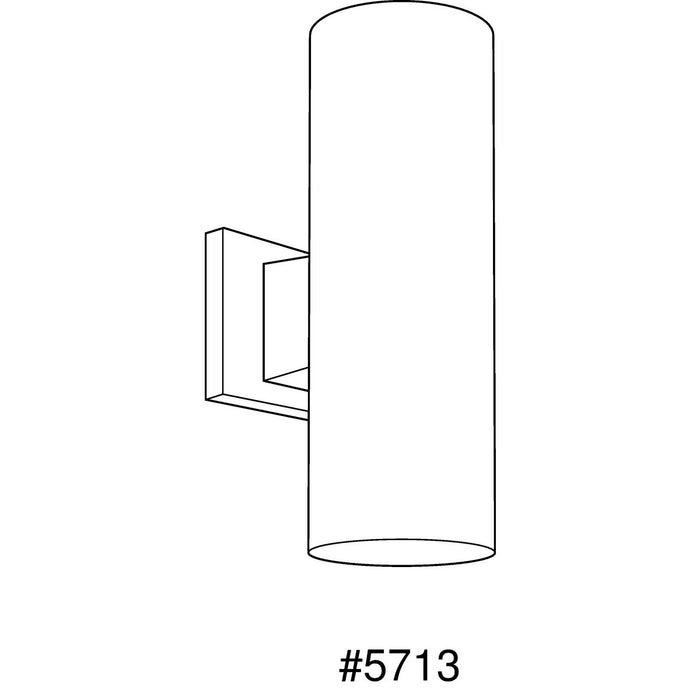 Progress Lighting 5 Inch Non-Metallic Wall Mount Up/ Down Cylinder (P5713-30)