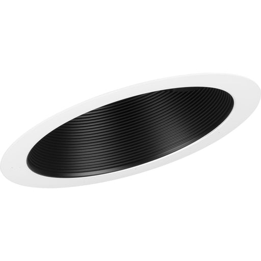 Progress Lighting 6 Inch Black Recessed Sloped Ceiling Step Baffle Trim For 6 Inch Housing P605A Series (P806008-031)