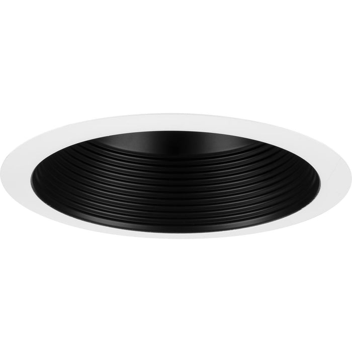 Progress Lighting 6 Inch Black Recessed Step Baffle Trim For 6 Inch Shallow Housing P806S Series (P806006-031)