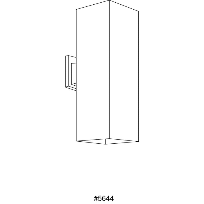 Progress Lighting 6 Inch LED Square Up/Down Outdoor Wall Mount Fixture 3000K (P5644-30-30K)