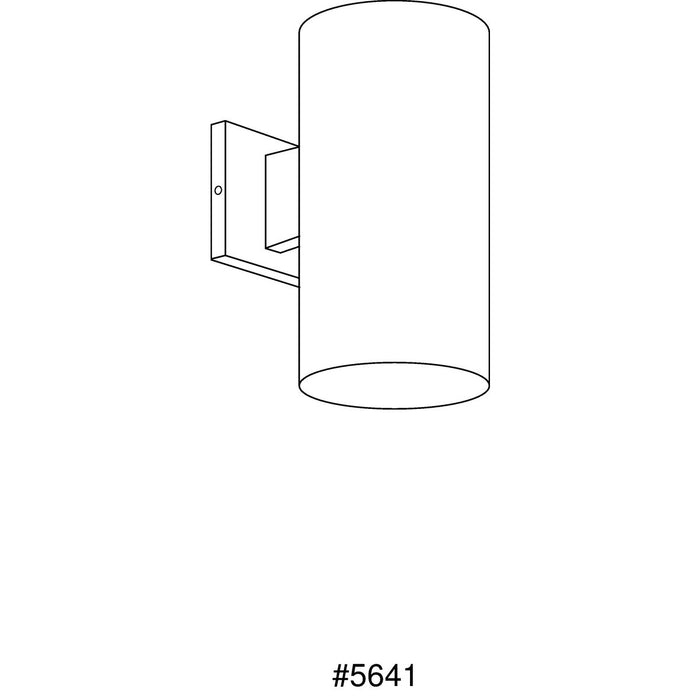 Progress Lighting 6 Inch Metallic Gray Outdoor Wall Cylinder (P5641-82)