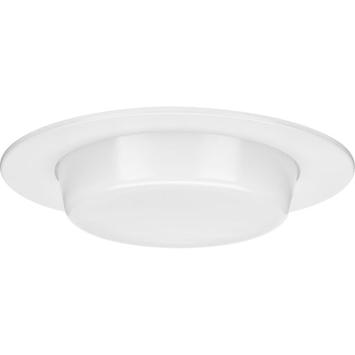 Progress Lighting 6 Inch Satin White Recessed Drop Lensed Shower Trim With Frosted Glass Diffuser For 6 Inch Housing P806N Series (P806005-028)