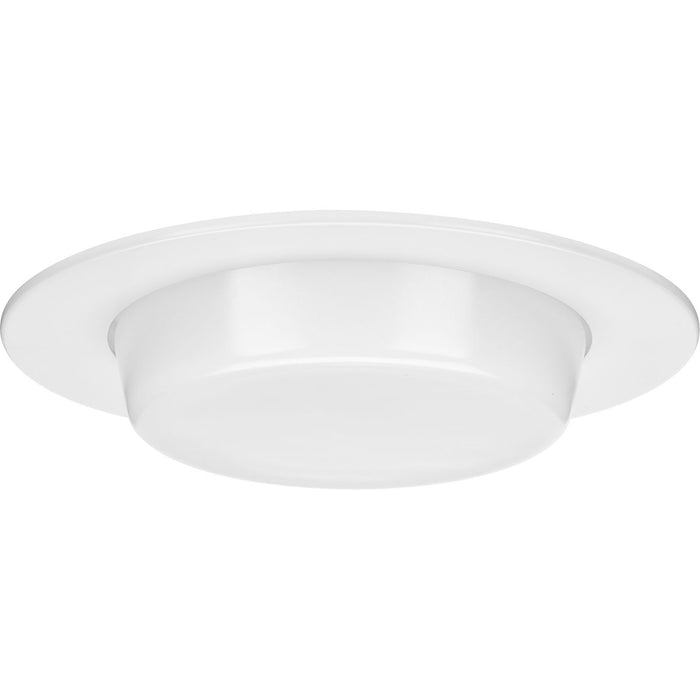 Progress Lighting 6 Inch Satin White Recessed Drop Lensed Shower Trim With Frosted Glass Diffuser For 6 Inch Housing P806N Series (P806005-028)