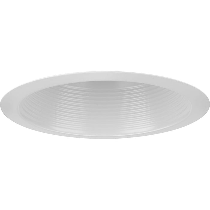 Progress Lighting 6 Inch Satin White Recessed Step Baffle Trim For 6 Inch Housing P806N Series (P806000-028)