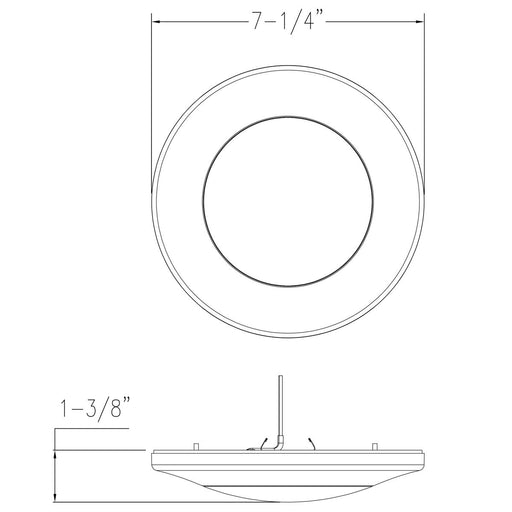 Progress Lighting 7-1/4 Inch Emblem Collection Surface Mount LED In White 3000K (P810014-028-30)