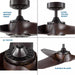 Progress Lighting 94250069020 Manvel 60 Inch 3-Blade Ceiling Fan Antique Bronze (P250069-020)