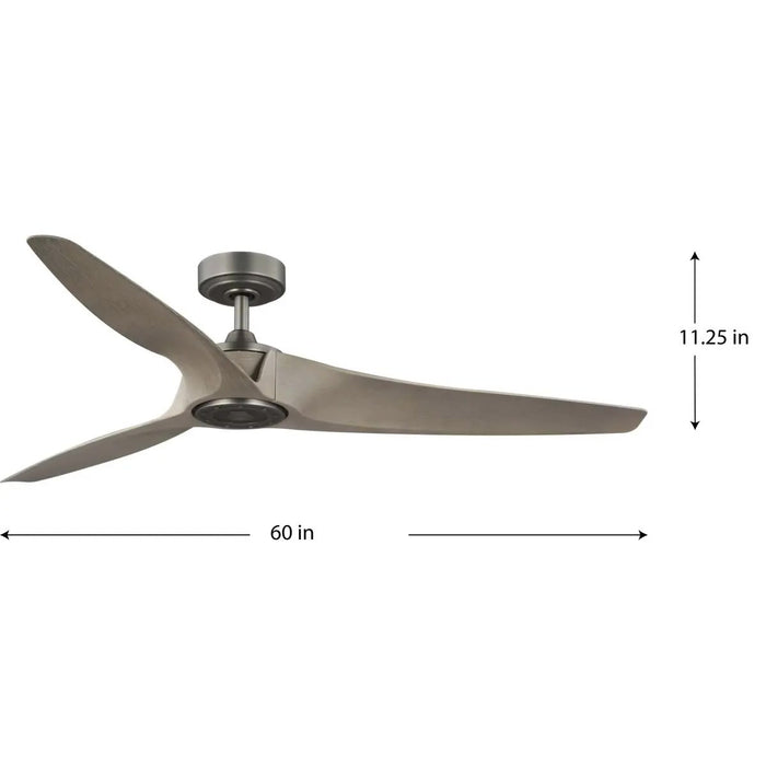 Progress Lighting 94250069081 Manvel 60 Inch 3-Blade Ceiling Fan Antique Nickel (P250069-081)