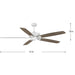 Progress Lighting 94250070028 Kennedale 72 Inch 5-Blade Ceiling Fan Satin White (P250070-028)