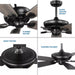 Progress Lighting 9425007031M Kennedale 72 Inch 5-Blade Ceiling Fan Matte Black (P250070-31M)