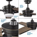 Progress Lighting 9425007210830 Kasota 56-In 3-Blade Ceiling Fan Oil Rubbed Bronze (P250072-108-30)