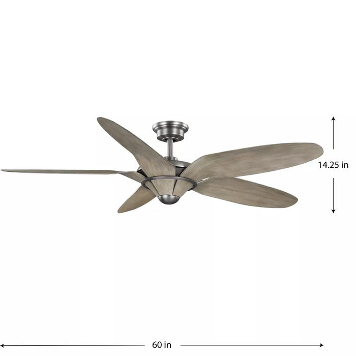 Progress Lighting 94250073081 Mesilla 60-Inch 5-Blade Ceiling Fan Antique Nickel (P250073-081)