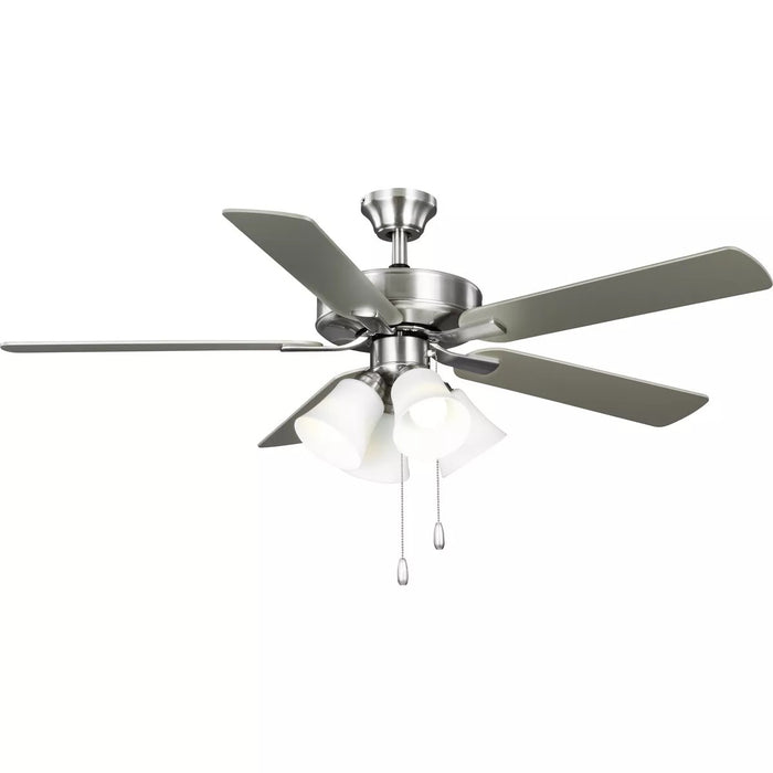 Progress Lighting 94250077009WB AirPro E-Star Fan 52 Inch Ceiling Fan With Light Kit Brushed Nickel (P250077-009-WB)