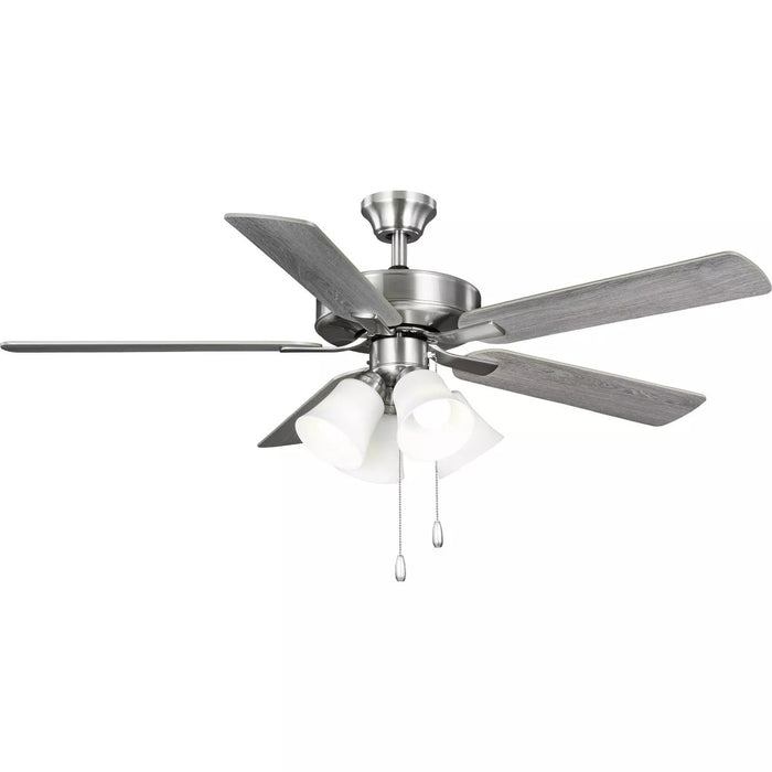 Progress Lighting 94250077009WB AirPro E-Star Fan 52 Inch Ceiling Fan With Light Kit Brushed Nickel (P250077-009-WB)