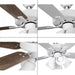 Progress Lighting 94250077030WB AirPro E-Star Fan 52 Inch Ceiling Fan With Light Kit White (P250077-030-WB)