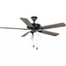 Progress Lighting 9425007731MWB AirPro E-Star Fan 52 Inch Ceiling Fan With Light Kit Matte Black (P250077-31M-WB)