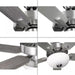 Progress Lighting 94250078009WB AirPro E-Star Fan 52 Inch 5-Blade Ceiling Fan Brushed Nickel (P250078-009-WB)