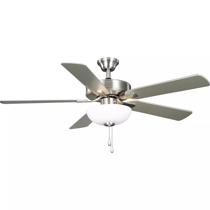 Progress Lighting 94250078009WB AirPro E-Star Fan 52 Inch 5-Blade Ceiling Fan Brushed Nickel (P250078-009-WB)