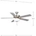 Progress Lighting 94250078009WB AirPro E-Star Fan 52 Inch 5-Blade Ceiling Fan Brushed Nickel (P250078-009-WB)