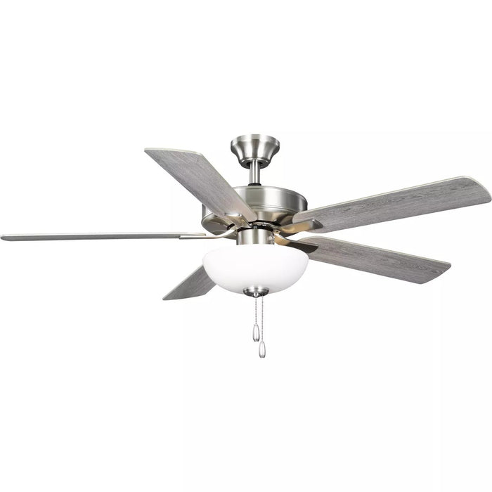 Progress Lighting 94250078009WB AirPro E-Star Fan 52 Inch 5-Blade Ceiling Fan Brushed Nickel (P250078-009-WB)