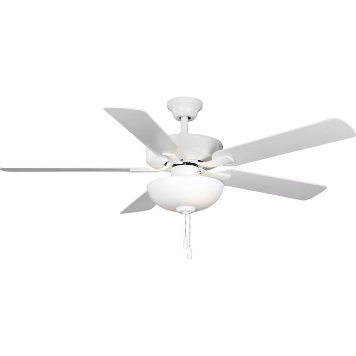 Progress Lighting 94250078030WB AirPro E-Star Fan 52 Inch 5-Blade Ceiling Fan White (P250078-030-WB)