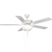 Progress Lighting 94250078030WB AirPro E-Star Fan 52 Inch 5-Blade Ceiling Fan White (P250078-030-WB)