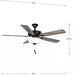 Progress Lighting 9425007831MWB AirPro E-Star Fan 52 Inch 5-Blade Ceiling Fan Matte Black (P250078-31M-WB)