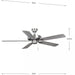 Progress Lighting 94250080009 AirPro Builder Fan 52 Inch Ceiling Fan Brushed Nickel (P250080-009)