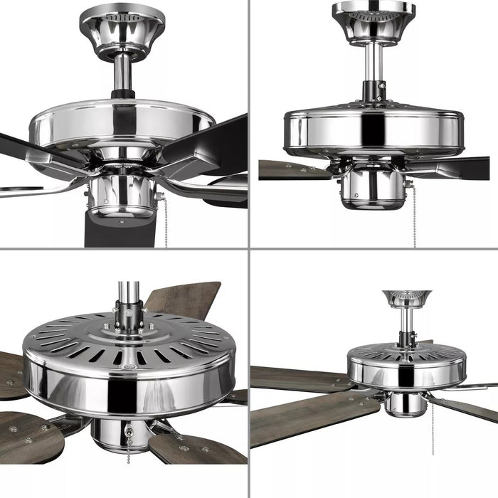 Progress Lighting 94250080015 AirPro Builder Fan 52 Inch Ceiling Fan Polished Chrome (P250080-015)