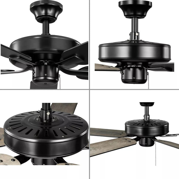 Progress Lighting 9425008031M AirPro Builder Fan 52 Inch Ceiling Fan Matte Black (P250080-31M)