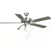 Progress Lighting 94250081009WB AirPro Builder Fan Ceiling Fan With Light Kit Brushed Nickel (P250081-009-WB)