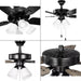 Progress Lighting 9425008131MWB AirPro Builder Fan Ceiling Fan With Light Kit Matte Black (P250081-31M-WB)