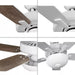 Progress Lighting 94250082030WB AirPro Builder Fan 52 Inch Ceiling Fan With Light Kit White (P250082-030-WB)