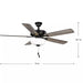 Progress Lighting 9425008231MWB AirPro Builder Fan 52 Inch Ceiling Fan With Light Kit Matte Black (P250082-31M-WB)