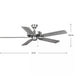 Progress Lighting 94250084009 AirPro E-Star Fan 52 Inch Ceiling Fan Brushed Nickel (P250084-009)