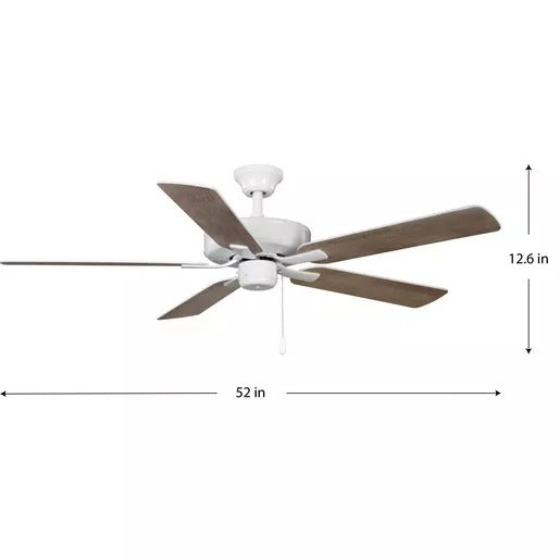 Progress Lighting 94250084030 AirPro E-Star Fan 52 Inch Ceiling Fan White (P250084-030)