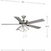 Progress Lighting 94250085009WB AirPro Builder Fan 52 Inch Ceiling Fan With Light Kit Brushed Nickel (P250085-009-WB)