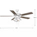 Progress Lighting 94250085030WB AirPro Builder Fan 52 Inch Ceiling Fan With Light Kit White (P250085-030-WB)