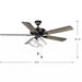 Progress Lighting 9425008531MWB AirPro Builder Fan 52 Inch Ceiling Fan With Light Kit Matte Black (P250085-31M-WB)