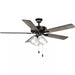 Progress Lighting 9425008531MWB AirPro Builder Fan 52 Inch Ceiling Fan With Light Kit Matte Black (P250085-31M-WB)