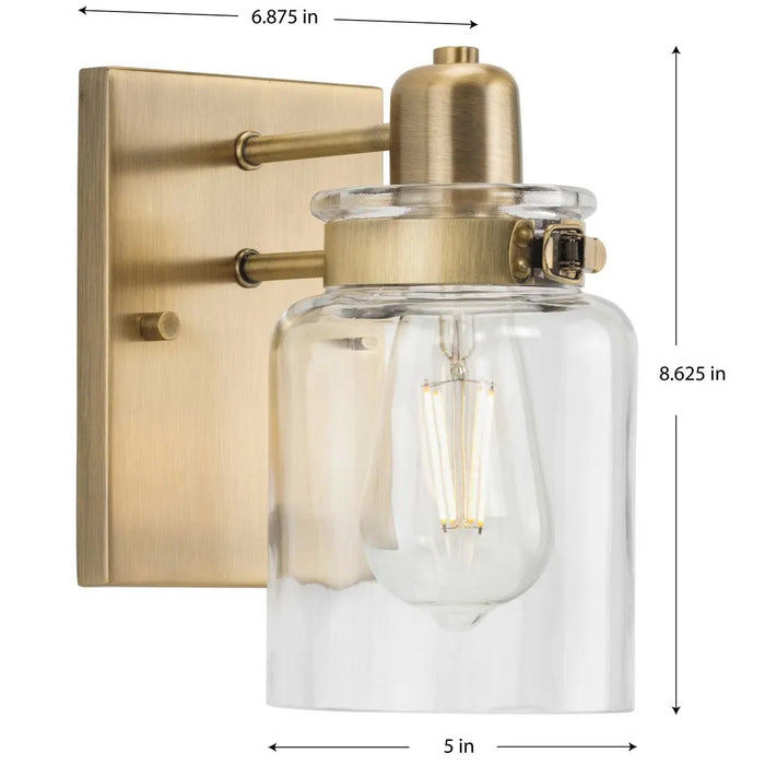 Progress Lighting 94300045163 Calhoun 1 Light 100W Bath And Vanity Light Medium Base Vintage Brass (P300045-163)