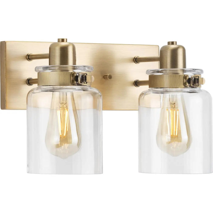 Progress Lighting 94300046163 Calhoun 2 Light 100W Bath And Vanity Light Medium Base Vintage Brass (P300046-163)