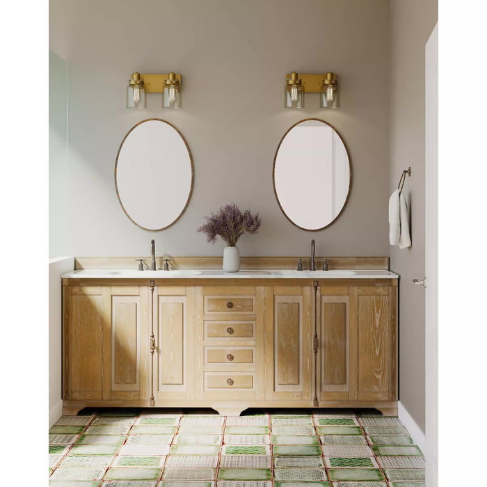 Progress Lighting 94300046163 Calhoun 2 Light 100W Bath And Vanity Light Medium Base Vintage Brass (P300046-163)