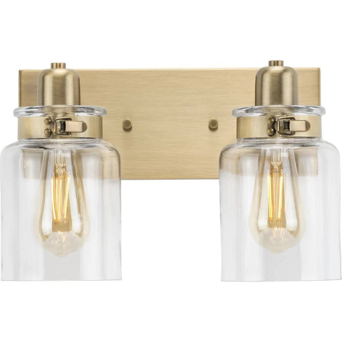 Progress Lighting 94300046163 Calhoun 2 Light 100W Bath And Vanity Light Medium Base Vintage Brass (P300046-163)