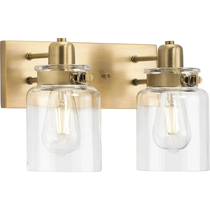 Progress Lighting 94300046163 Calhoun 2 Light 100W Bath And Vanity Light Medium Base Vintage Brass (P300046-163)