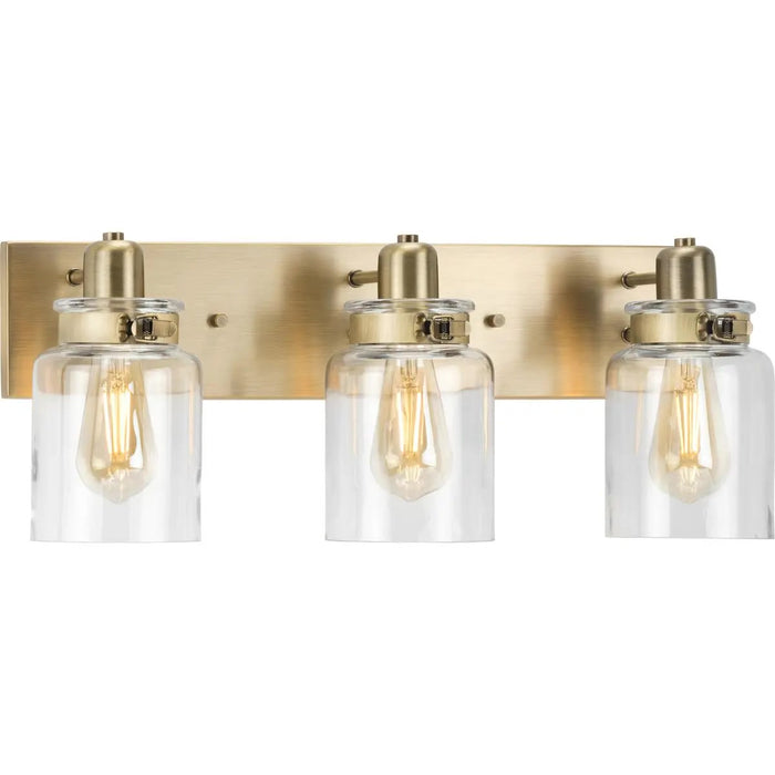 Progress Lighting 94300047163 Calhoun 3 Light 100W Bath And Vanity Light Medium Base Vintage Brass (P300047-163)